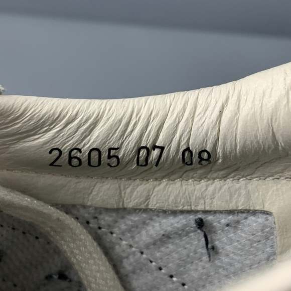 ADIDAS White Black Leather Low Top 350 Sneakers - Picture 6 of 8